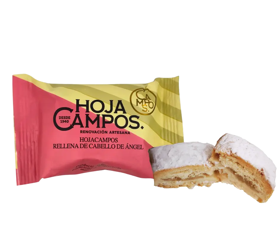 Hojacampos rellena de cabello de ángel