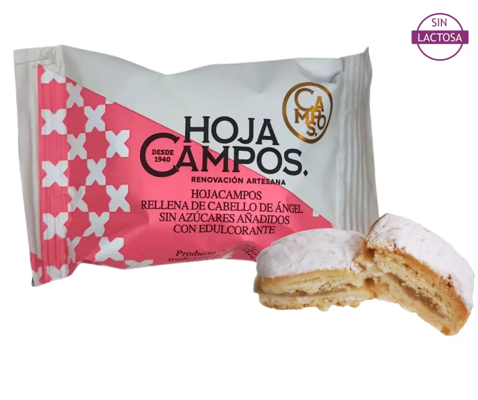 Hojacampos rellena de cabello de ángel sin azúcar