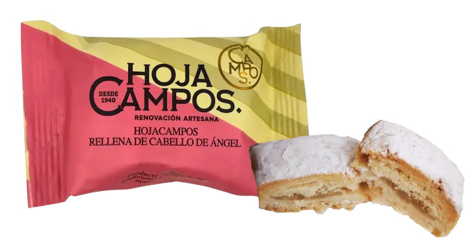 Hojacampos rellena de cabello de ángel