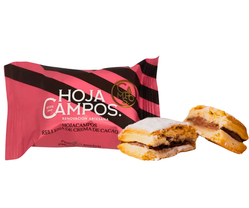 Hojacampos rellena de chocolate