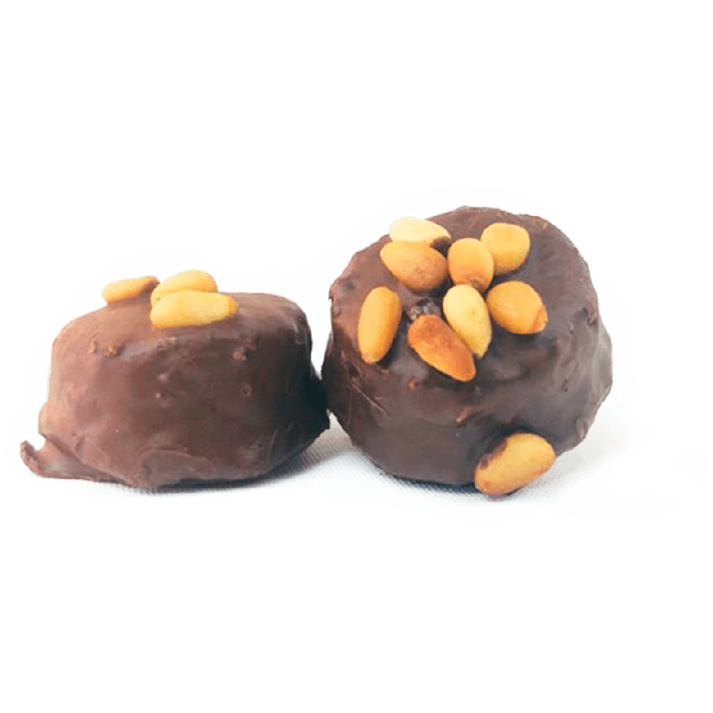 Mazapanes choco-piñones